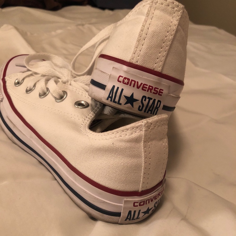 White low top Converse All Stars